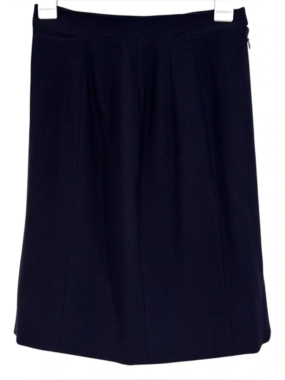 Chanel Authentic Dark Navy Blue Vintage 100% Wool Skirt Size 36 or US 4/6